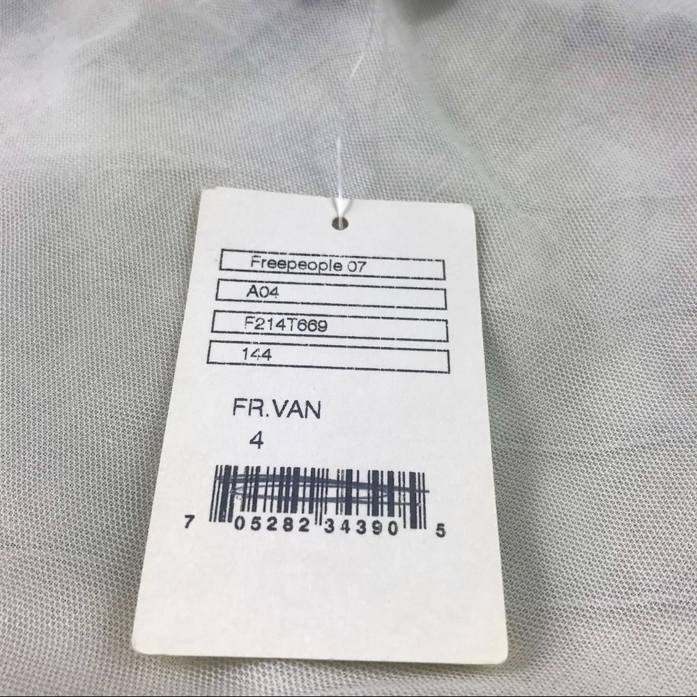 Free People White and Blue Striped Top - Picture 8 of 9